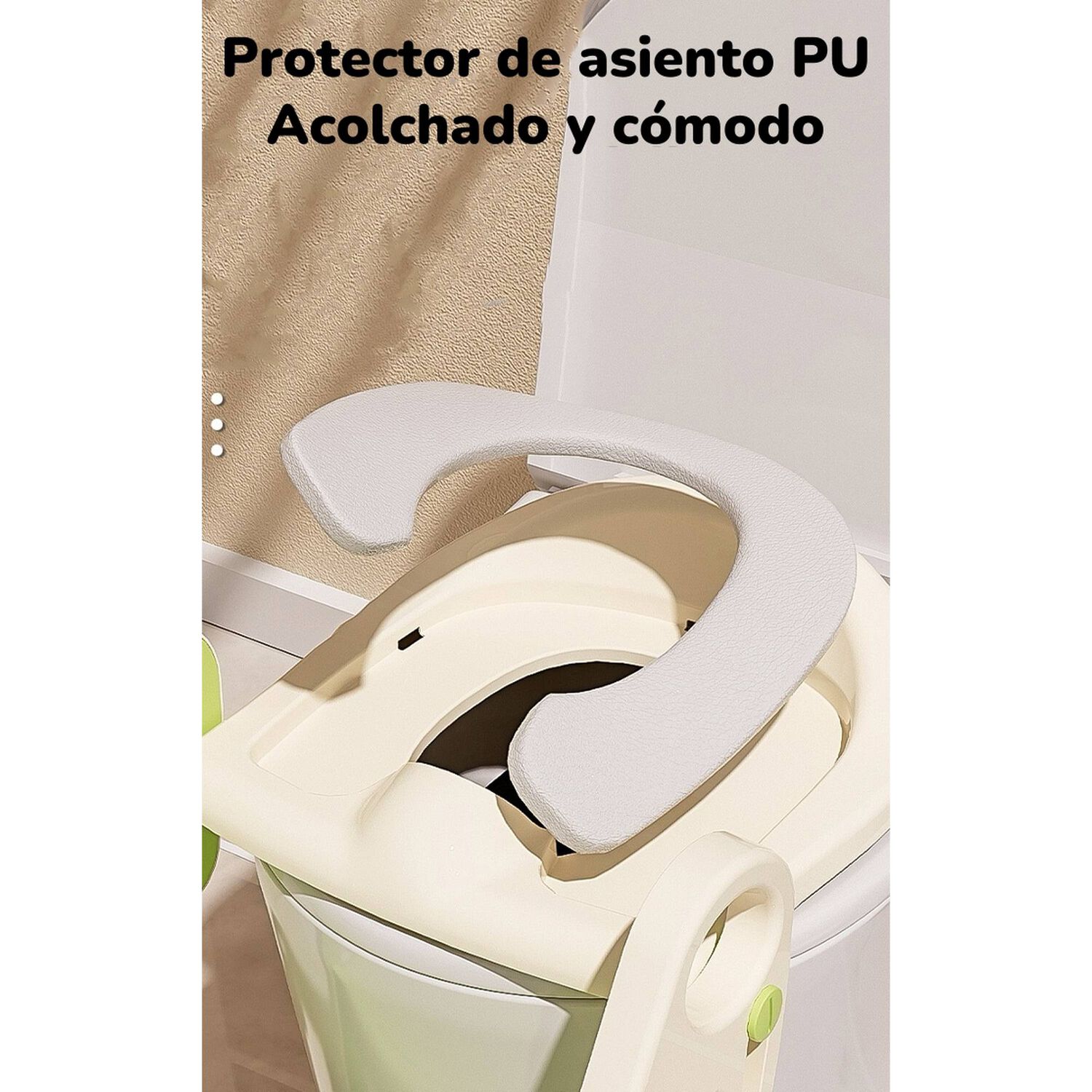 Asiento Adaptador Escalera Inodoro Para Ni&ntilde;os Gris Lubabycas image number 6.0