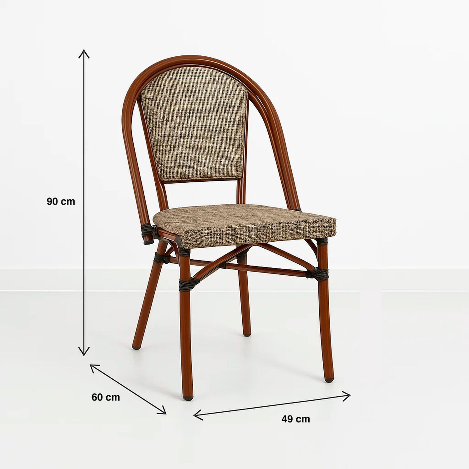 Silla Bistro Parisina Textileno - Beige image number 3.0