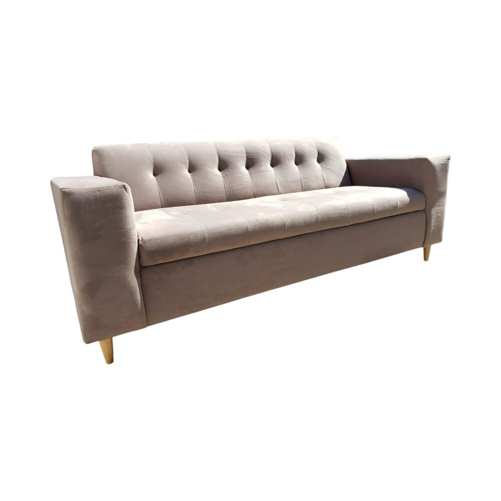 Sofa Dos Cuerpos Felpa Beige image number 0.0