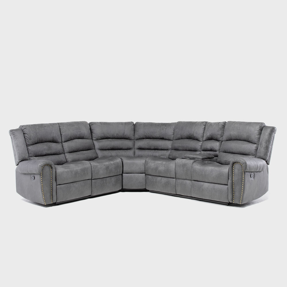 Sof&aacute; Seccional Reclinable Moderno Gris Castle 7245chcgr image number 1.0