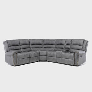 Sof&aacute; Seccional Reclinable Moderno Gris Castle 7245chcgr