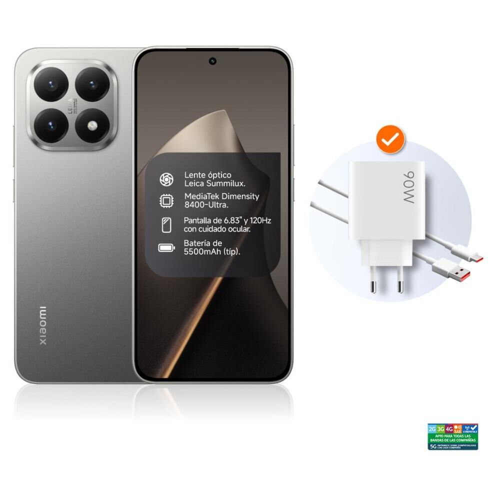 Smartphone Xiaomi 15T / 5G / 512 GB / Gray / Liberado + Watch 5 Lite image number 1.0