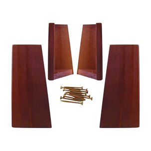 Kit 4 Patas Universales Para Cama Europea - Chocolate 19.5 Cm