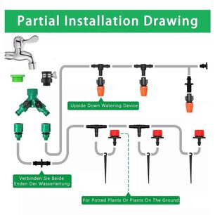 Kit De Riego Sistema Autom&aacute;tico Goteo 40m 158pcs