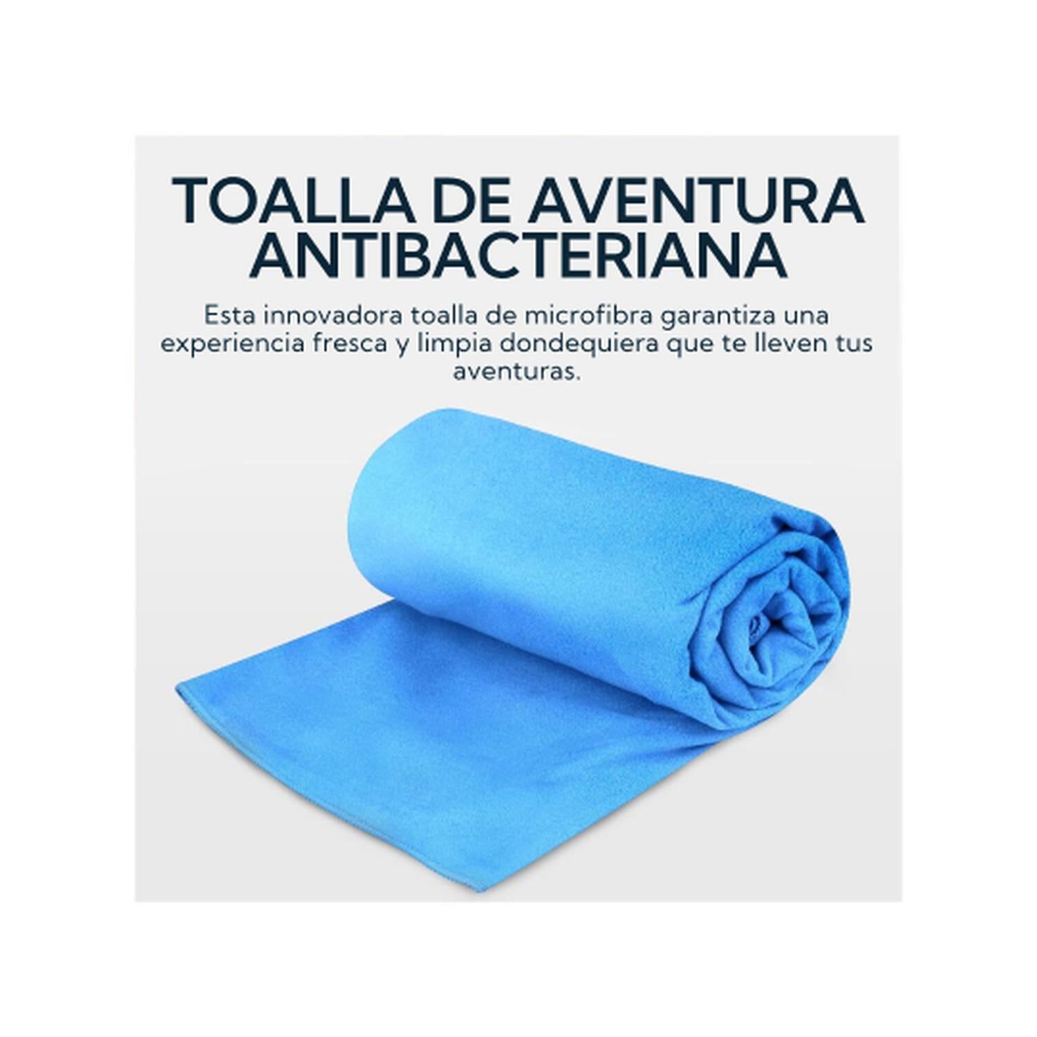Pack 2 Toallas Microfibra Suede Azul image number 3.0