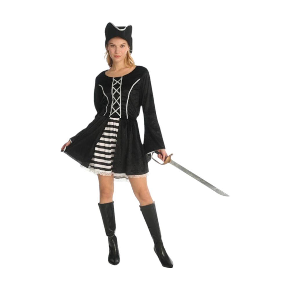 Disfraz Premium Blue Pirata Corsario Mujer image number 5.0