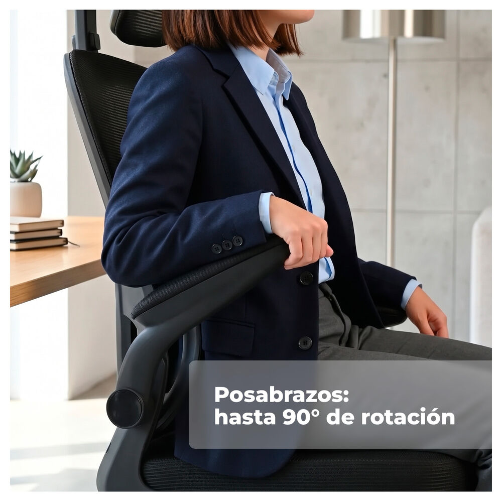 Silla Oficina Ergon&oacute;mica Reclinable Soporte Lumbar image number 9.0