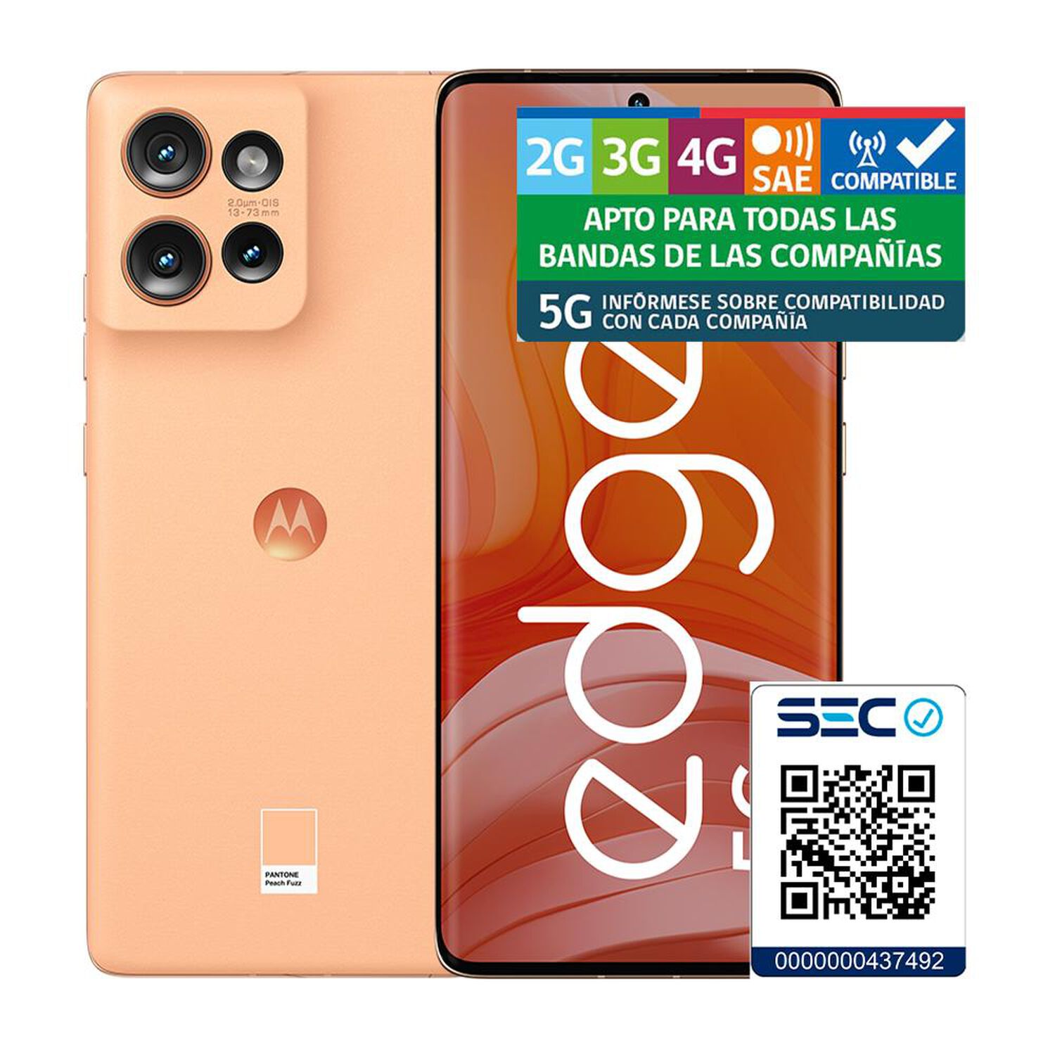 Smartphone Motorola Edge 50 / 5G / 256 GB / Peach Fuzz / Liberado image number 7.0