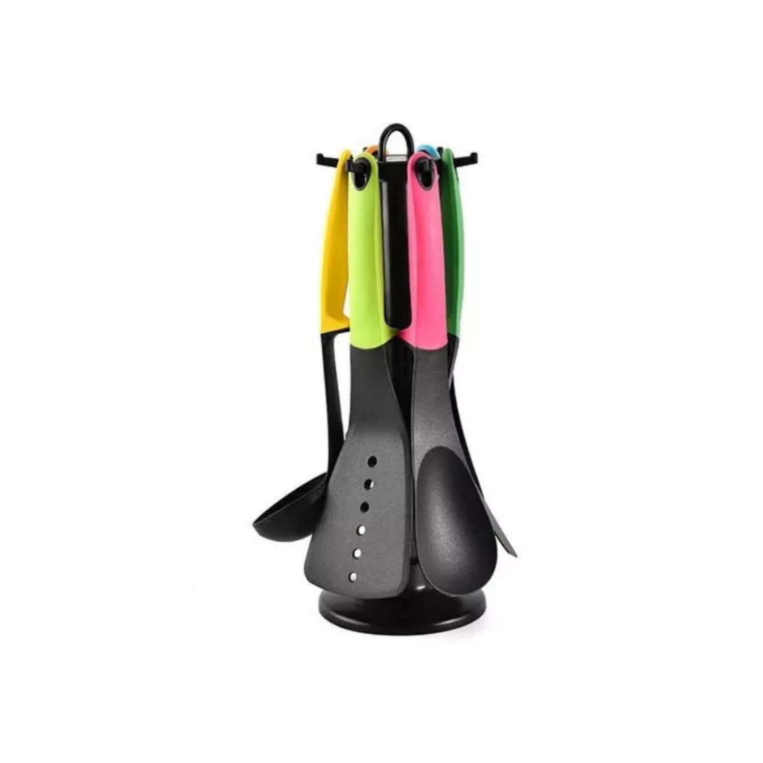 Set 6 Utensilios Cocina Antiadherentes Mango Silicona image number 1.0