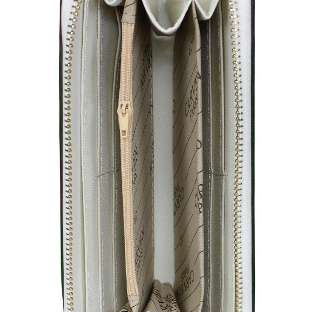 Billetera Mujer Greta Blanco Y Verde Carven Paris image number 2.0