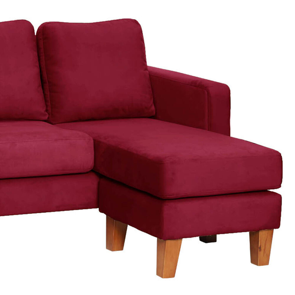 Seccional Venecia Intercambiable Tela Velvet Burdeo image number 3.0