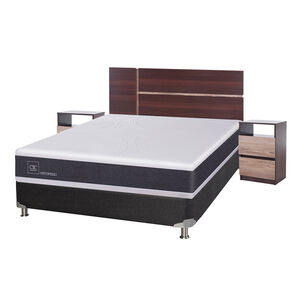 Box Spring Cic New Ortopedic B5 / 2 Plazas / Base Normal + Set De Maderas