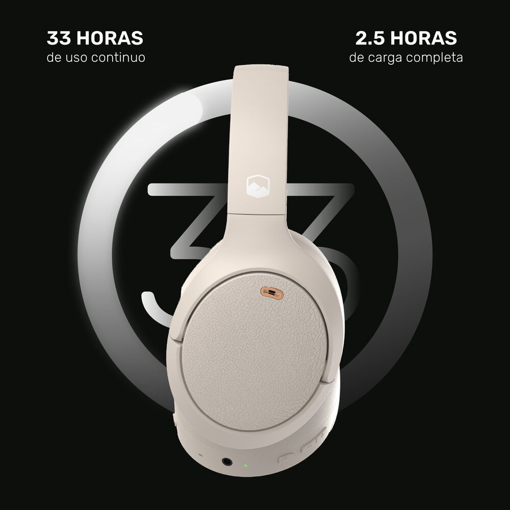 Audifonos Bluetooth Inalambrico Beatmaster Anc Cream image number 3.0
