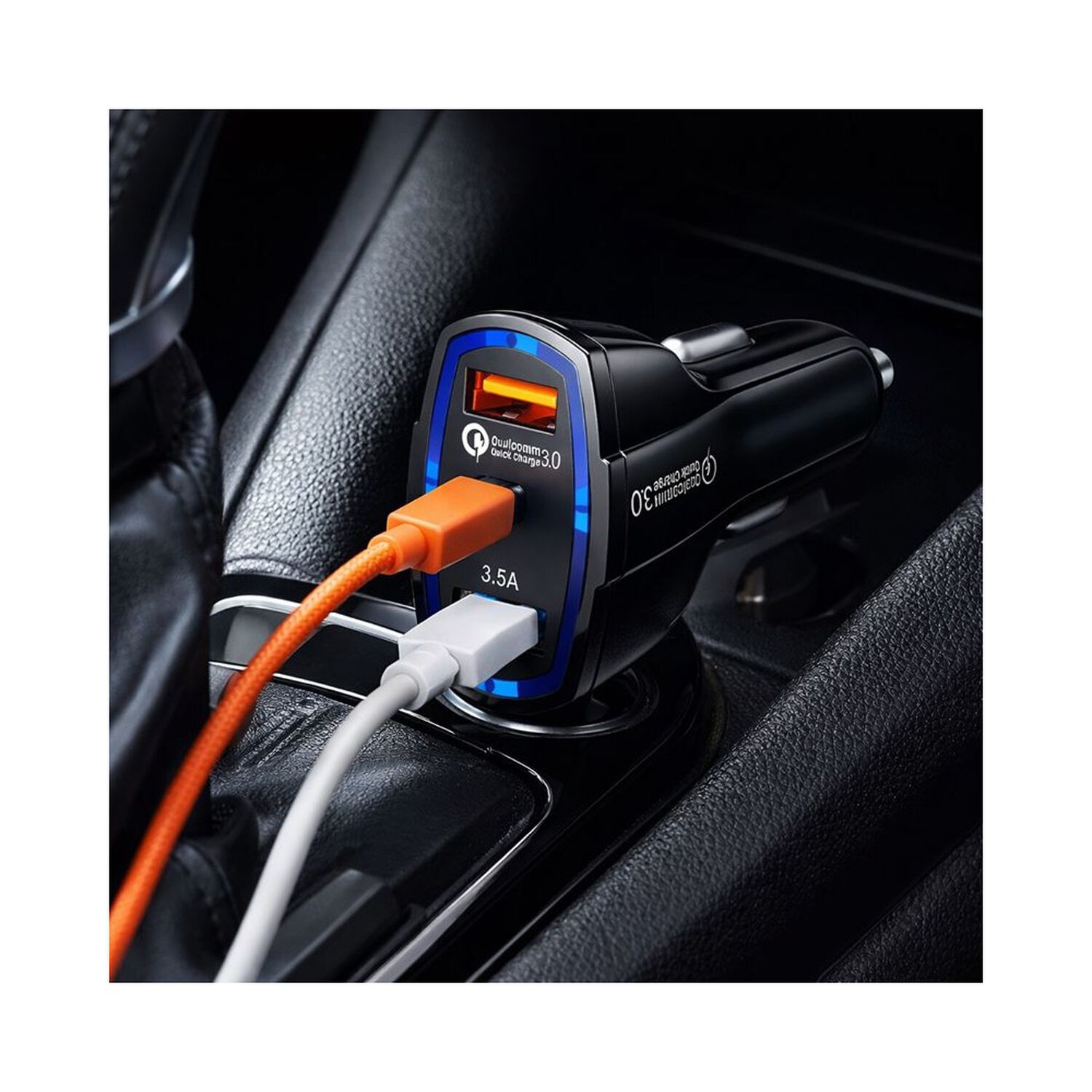 Cargador R&aacute;pido Auto Doble Usb + Tipo C Qc 3.0 image number 5.0
