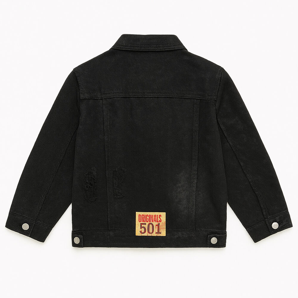 Chaqueta Mezclilla Ni&ntilde;os Denim Cl&aacute;sica Con Bolsillos image number 3.0