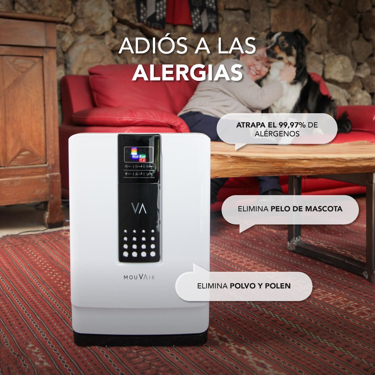 Purificador De Aire Mouvair Zen Con Hepa H13 + Filtros De Reemplazo Hepa H13 image number 3.0