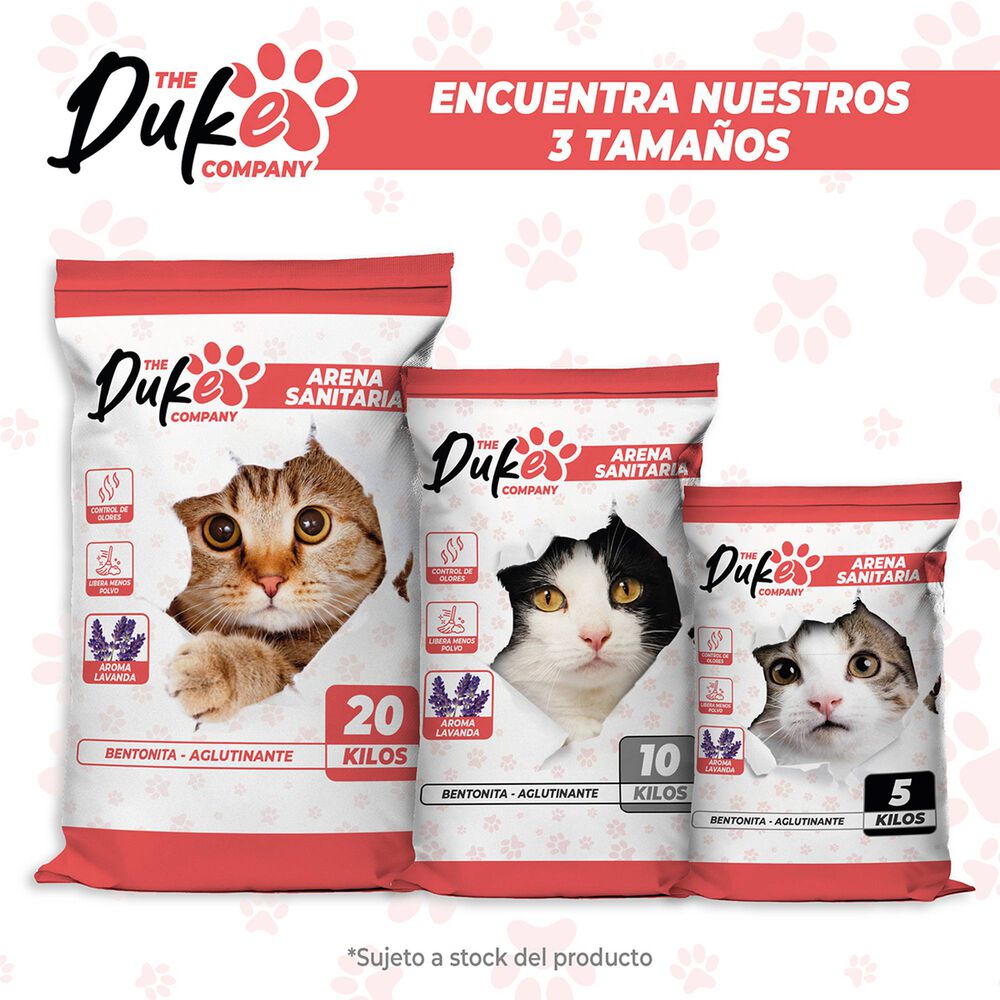 Arena Para Gato 20 Kilos Duke Bentonita Aglutinante Lavanda image number 9.0