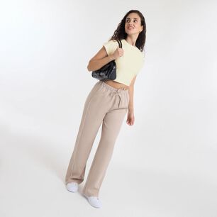 Polera B&aacute;sica Crop Manga Corta Cuello Redondo Mujer Freedom