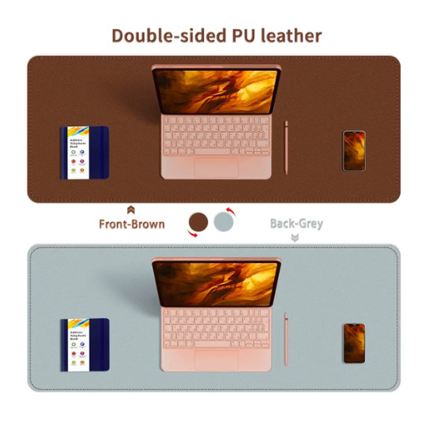 Alfombrilla Mousepad Reversible Burdeo image number 1.0