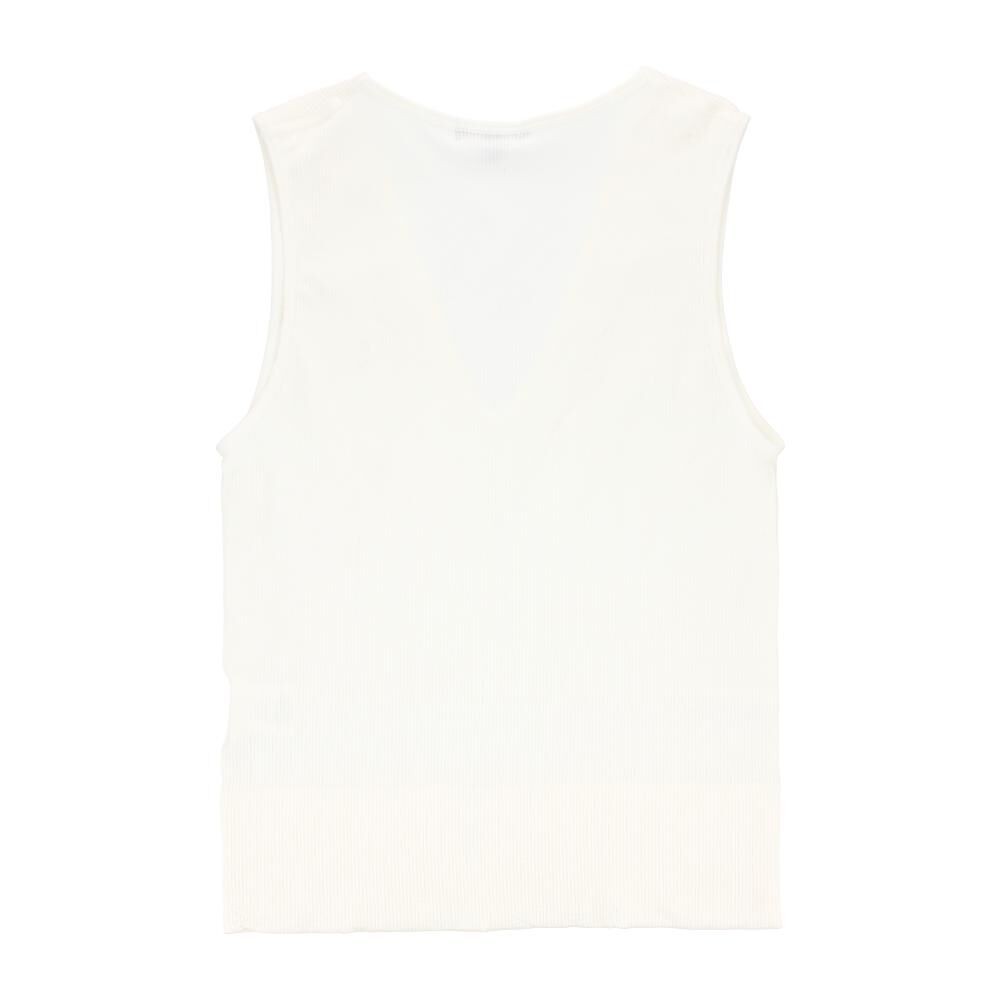 Polera Crop Sin Mangas Cuello V Mujer Kimera image number 1.0