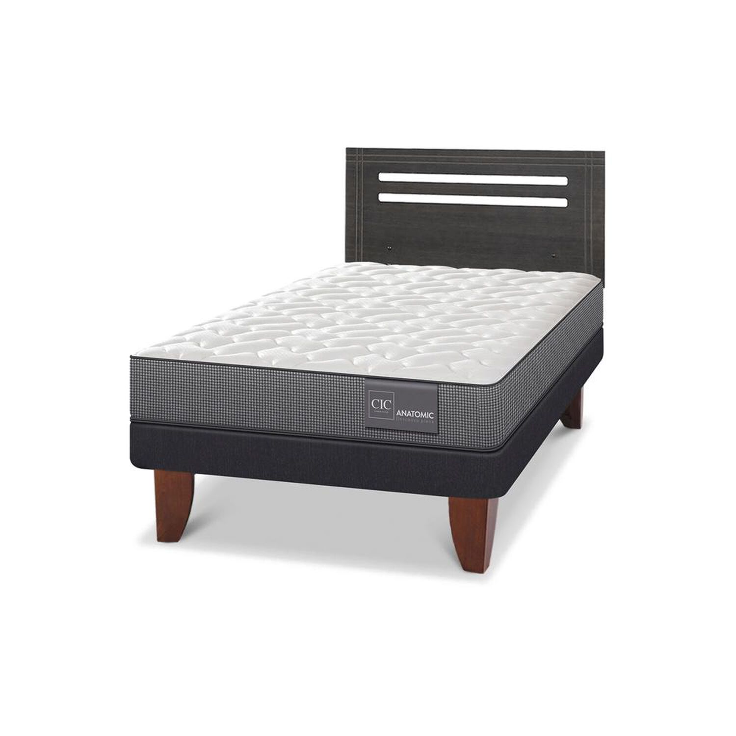 Cama Europea Cic Anatomic / 1.5 Plazas / Base Normal + Respaldo image number 3.0