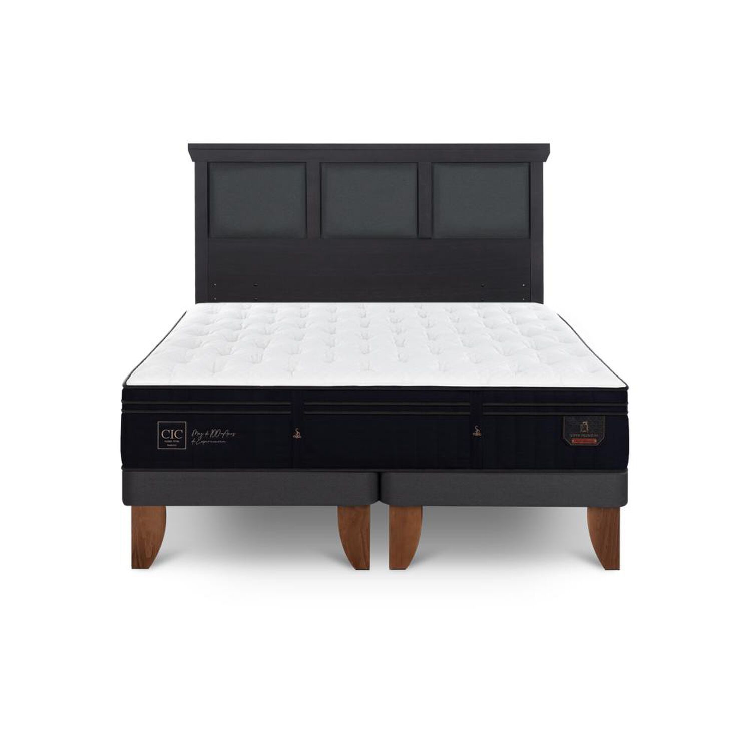 Cama Europea Cic Linea Premium / King / Base Dividida + Respaldo image number 0.0