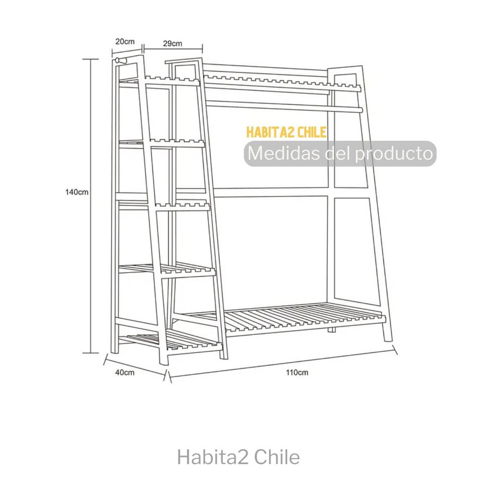 Closet Organizador Bambu image number 5.0