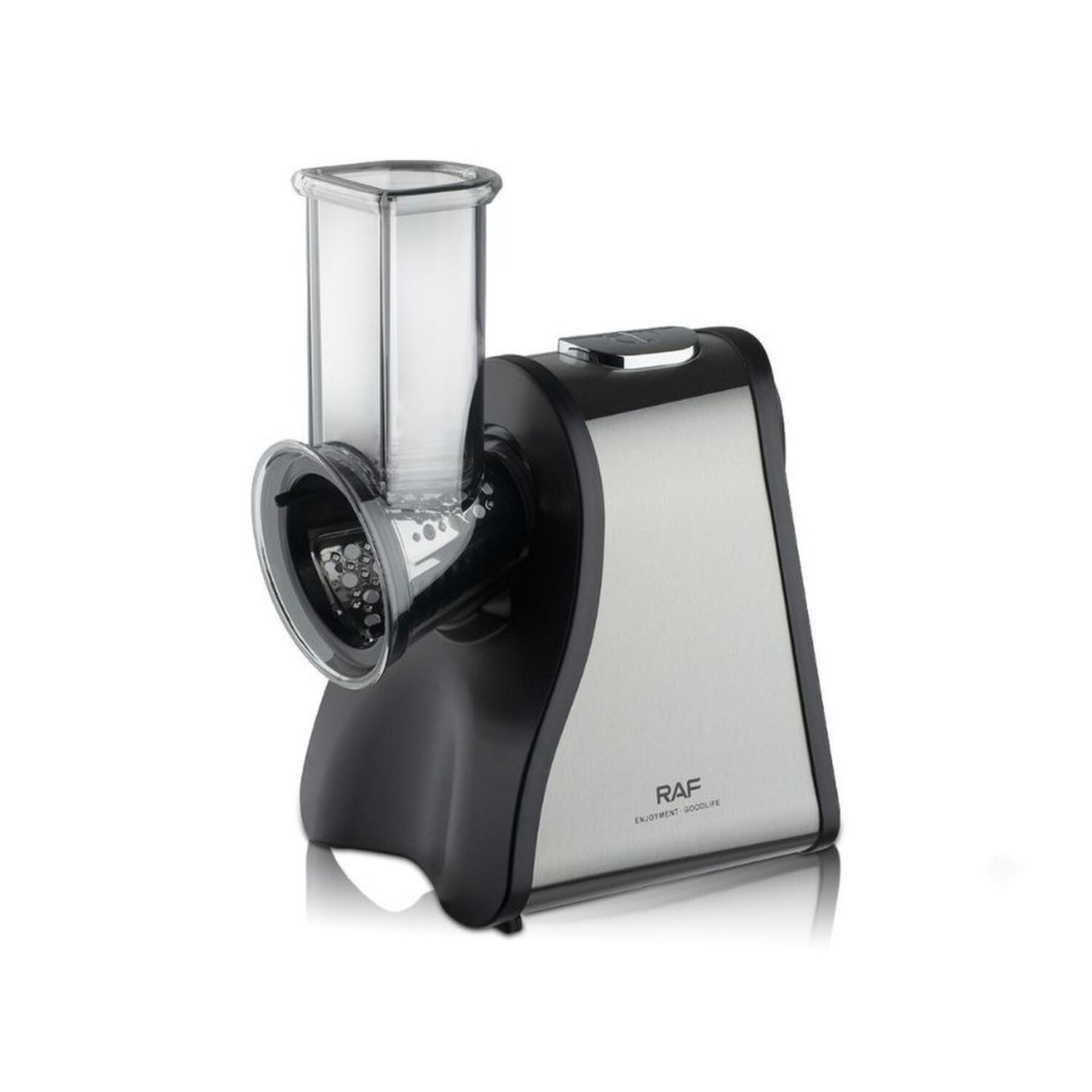 Rallador El&eacute;ctrico Cortador De Verduras 4 En 1 Con Recipiente Negro image number 0.0