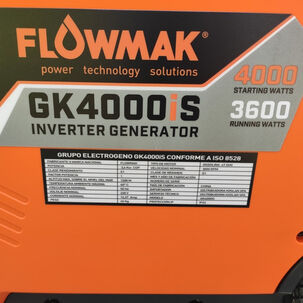 Generador Flowmak Gasolina Gk4000is Inverter 220v 3600w