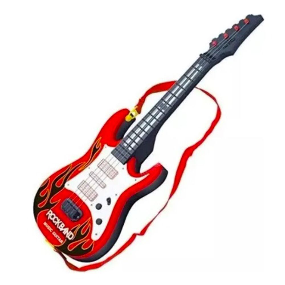 Guitarra Con Micr&oacute;fono Karaoke Rosado Con Luces image number 2.0