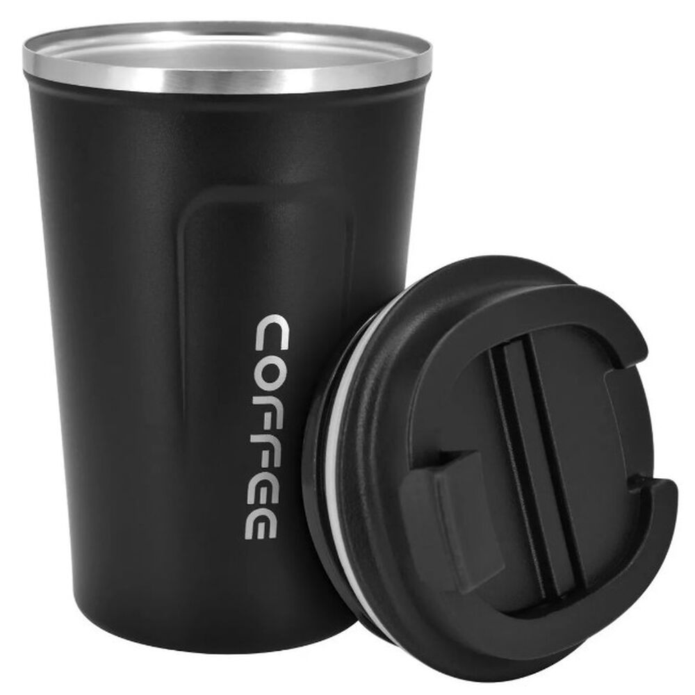 Vaso Termico Portátil De Doble Capa De Acero Inoxidable Café Negro image number 0.0