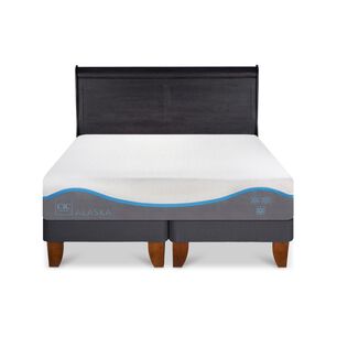 Cama Europea Cic Alaska / King / Base Dividida + Respaldo