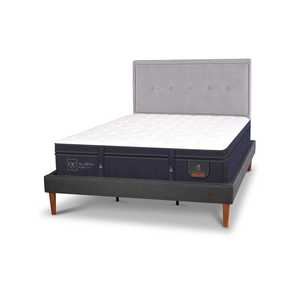 Cama Europea Cic Super Premium / King / Base Normal + Respaldo image number 8.0
