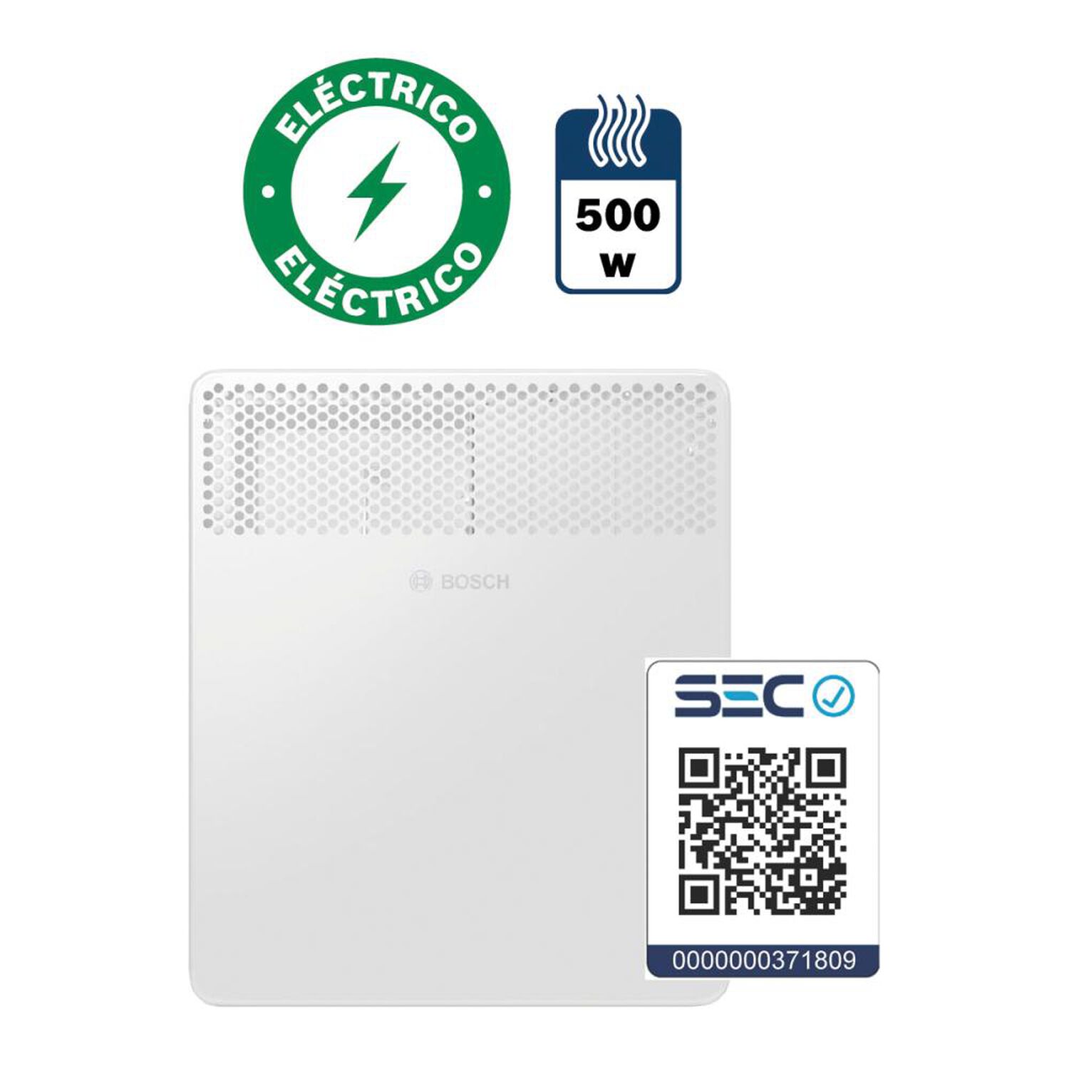Convector el&eacute;ctrico Bosch 500 W image number 1.0
