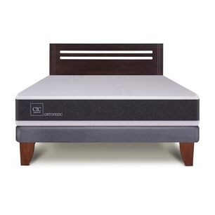 Cama Europea Cic New Ortopedic / 2 Plazas / Base Normal + Respaldo