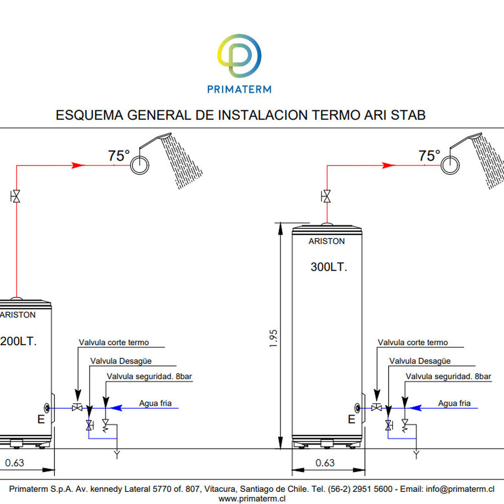 Termo El&eacute;ctrico Ari Stab 200 Litros 3000w Piso - Vertical Ariston image number 6.0