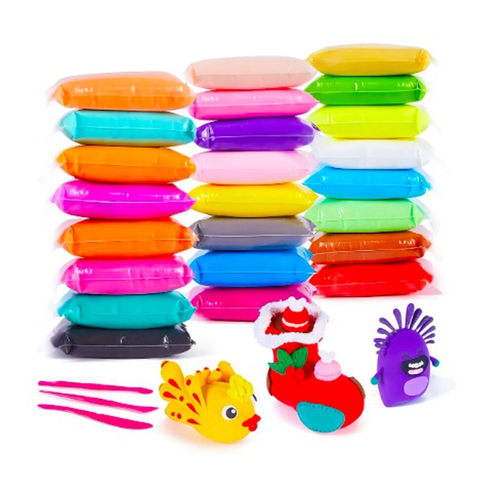 24 Arcillas Masa Mágicas Figuras Plastilina image number 0.0