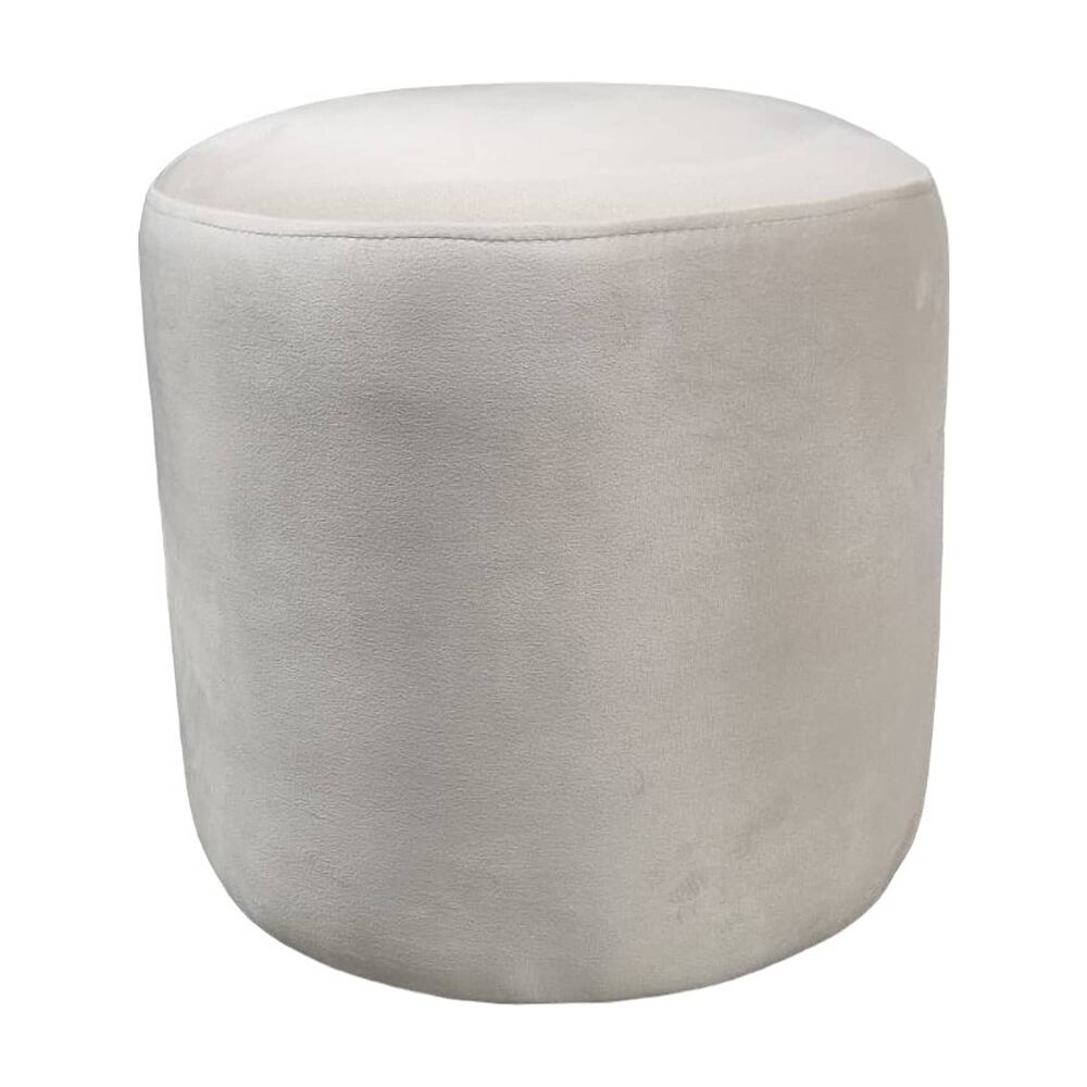 Pouf Redondo Felpa Crudo image number 0.0