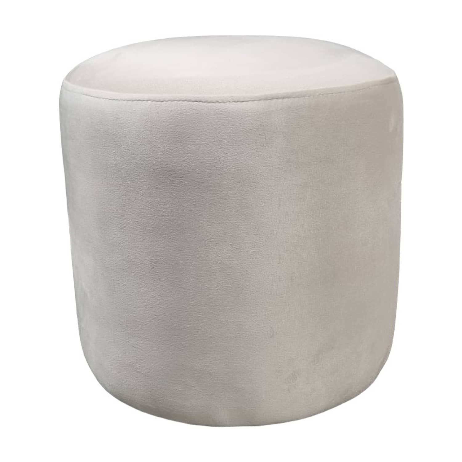 Pouf Redondo Felpa Crudo image number 0.0