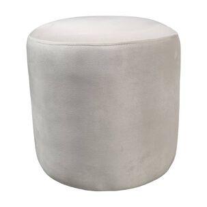 Pouf Redondo Felpa Crudo