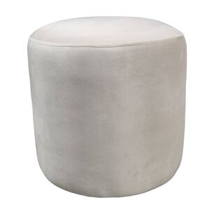 Pouf Redondo Felpa Crudo