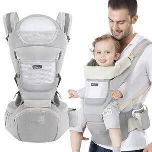 Mochila Porta Bebes Ergonómica Asiento Multifuncional 6 En 2 Gris