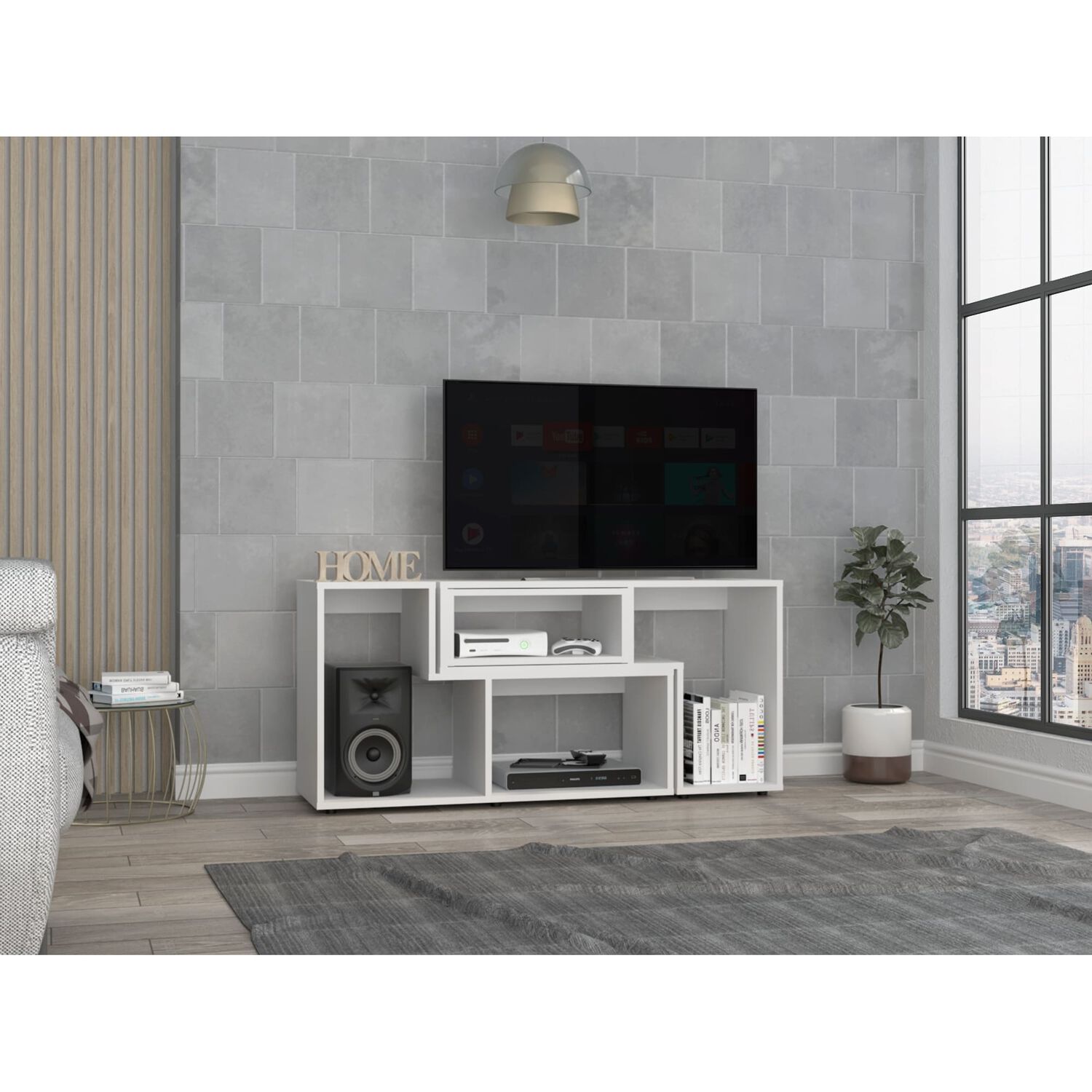 Rack Tv 50" Extensible 120/160 Cm image number 4.0