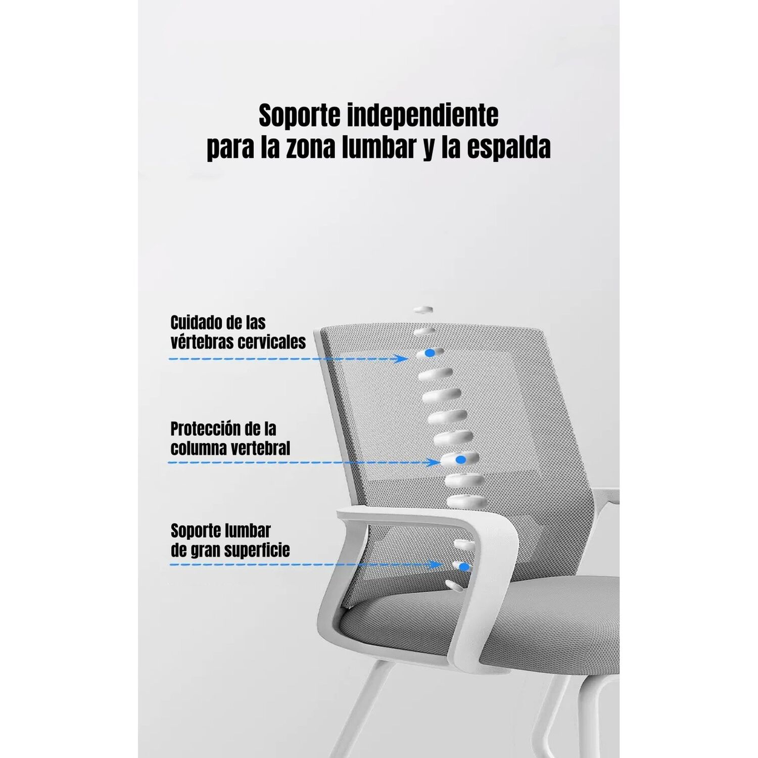 Silla De Escritorio Oficina Con Reposacabezas Polar Negra image number 1.0