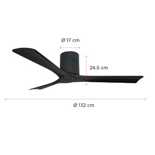 Ventilador De Techo Boston Negro 52 Primaterm