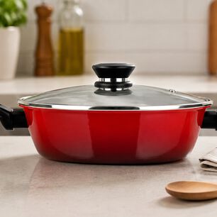 Olla Arrocera Antihaderente 26 Cm 4,5 Litros Modelo Coral Due Marca Magefesa Color Rojo