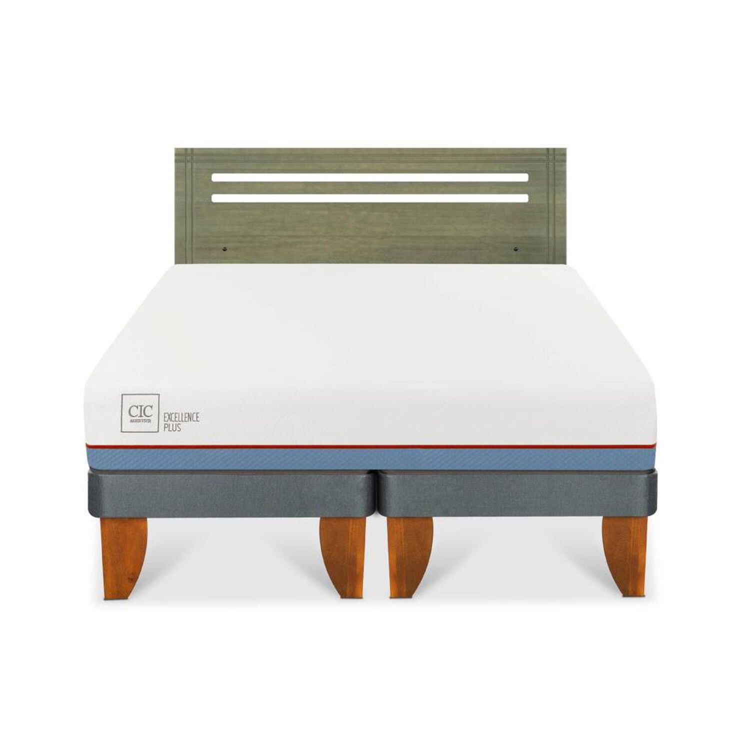 Cama Europea Cic Excellence Plus / 2 Plazas / Base Dividida + Respaldo image number 0.0
