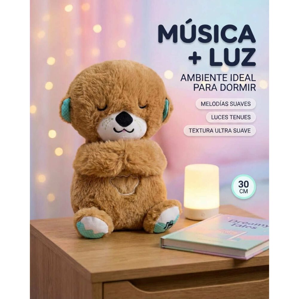 Peluche Nutria Respiraci&oacute;n Relajante Musical Con Luces Bebe image number 35.0