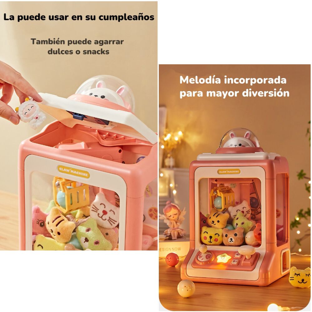 Juego Mini Maquina De Peluches Niños Rosada By Lubabycas image number 7.0