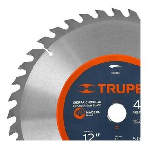 Sierra Circular Truper P/madera 12 X 40 Dts. Profesional